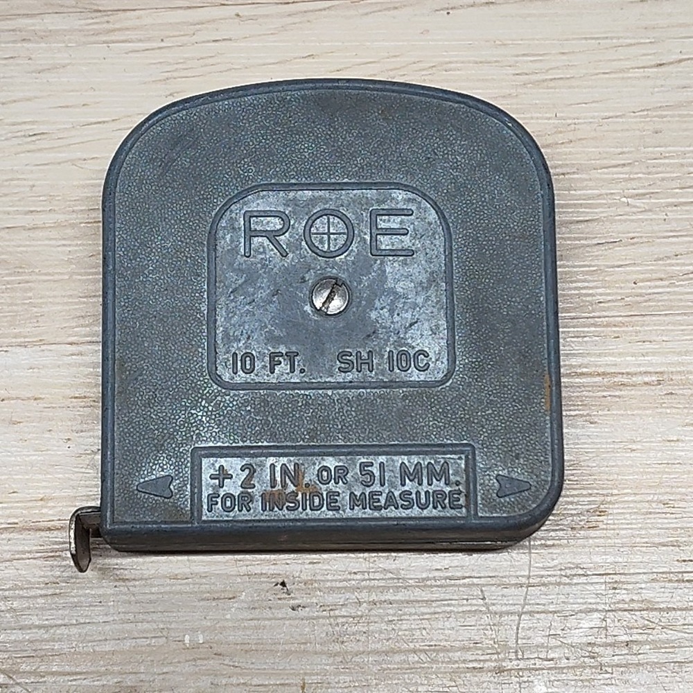 ROES 10 FT METAL Tape Measure JUSTUS ROE & SONS SH 10C VINTAGE